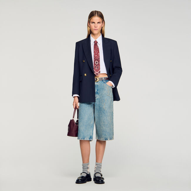 Bermudashorts im verwaschenen Look