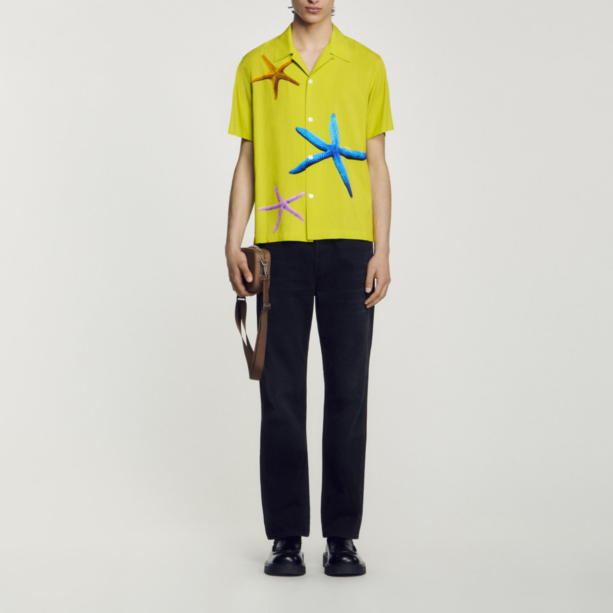 Chemise homme vert anis 2025