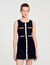 Robe courte en maille velours