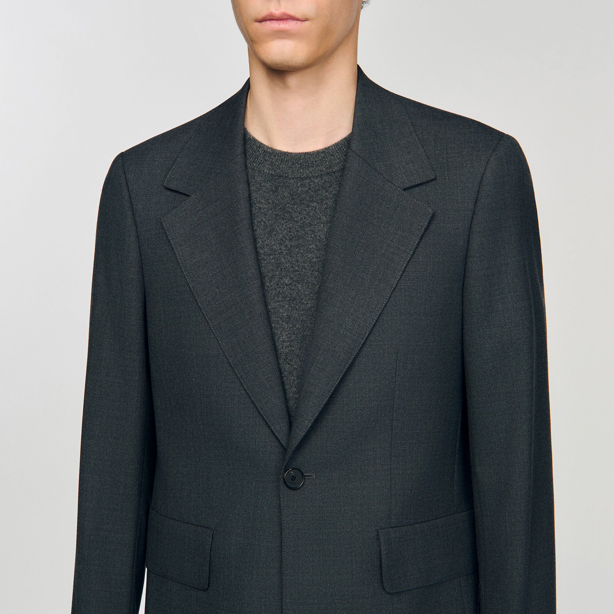 Veste de costume large en laine 