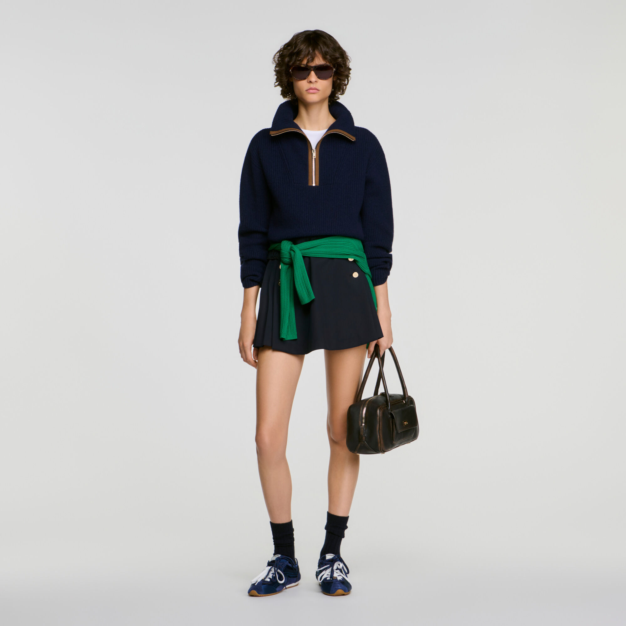 Wool and cashmere half-zip jumper - Women | Sandro