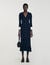 Two-tone knit maxi dress