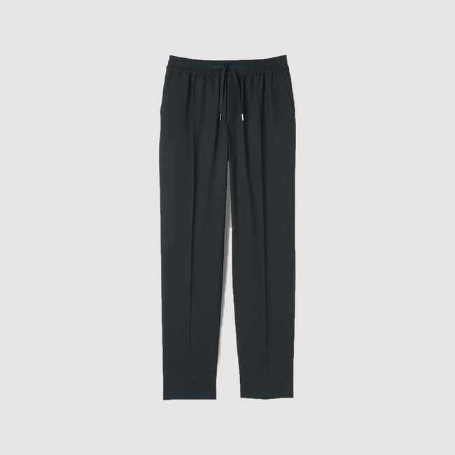 Pantalon droit élastiqué