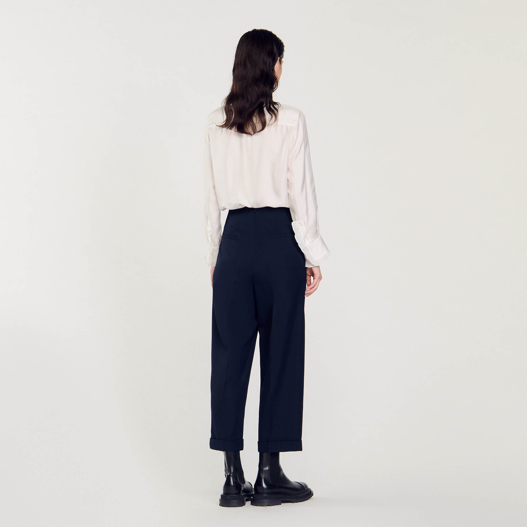 Pantalon de costume à plis