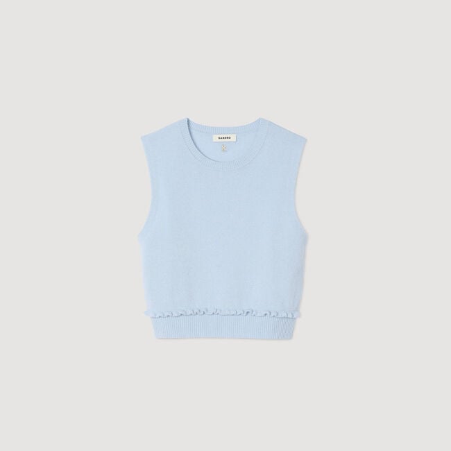 Ruffled cropped jumper