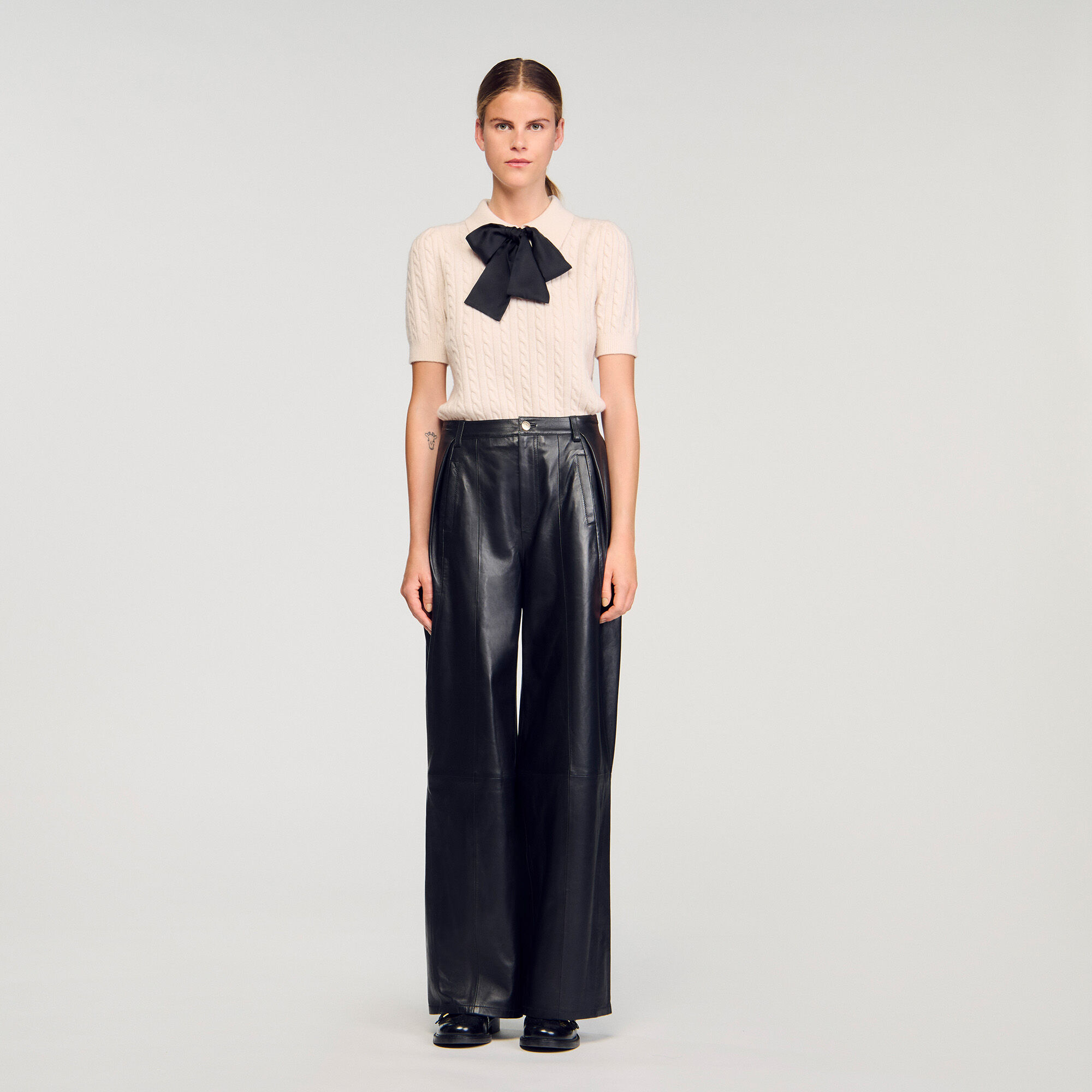 Pull en maille à col polo