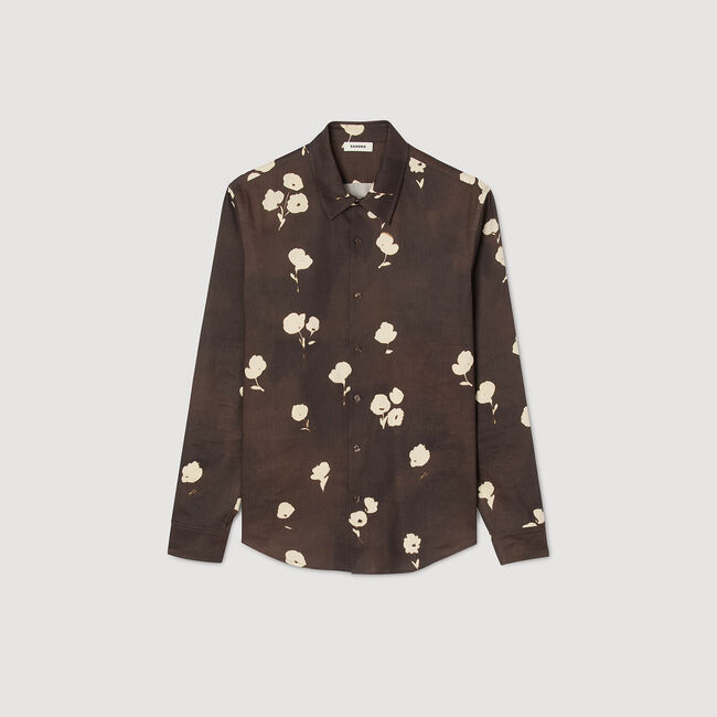 Hemd aus Leinen mit Blumenprint