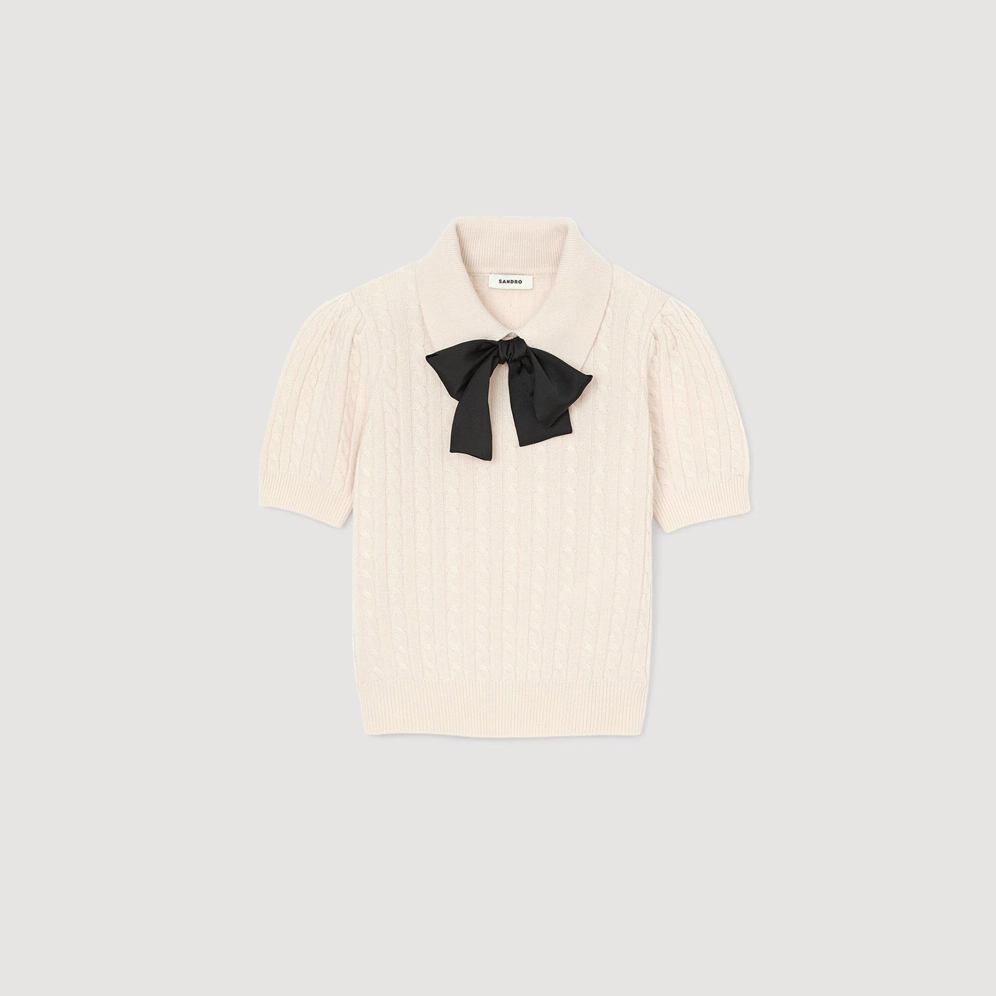 Polo-neck knit jumper