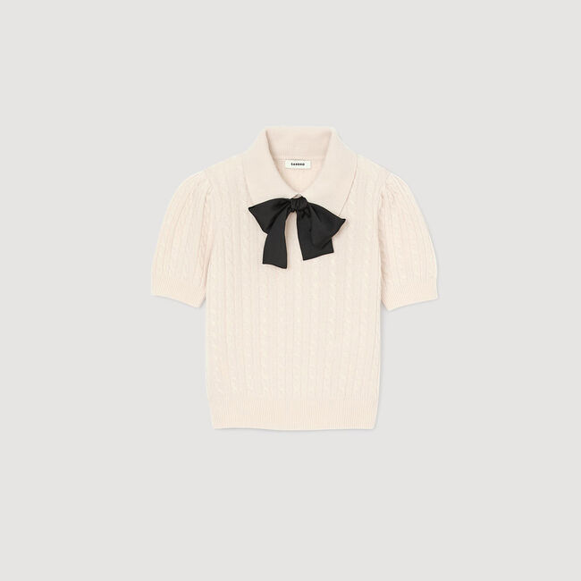 Pull en maille à col polo