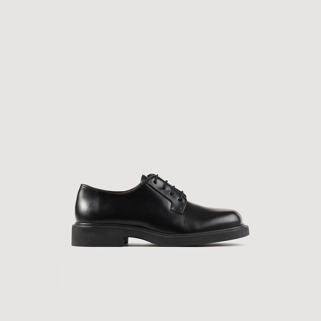 Patent leather derbies