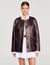 Lange Jacke aus gealtertem Leder