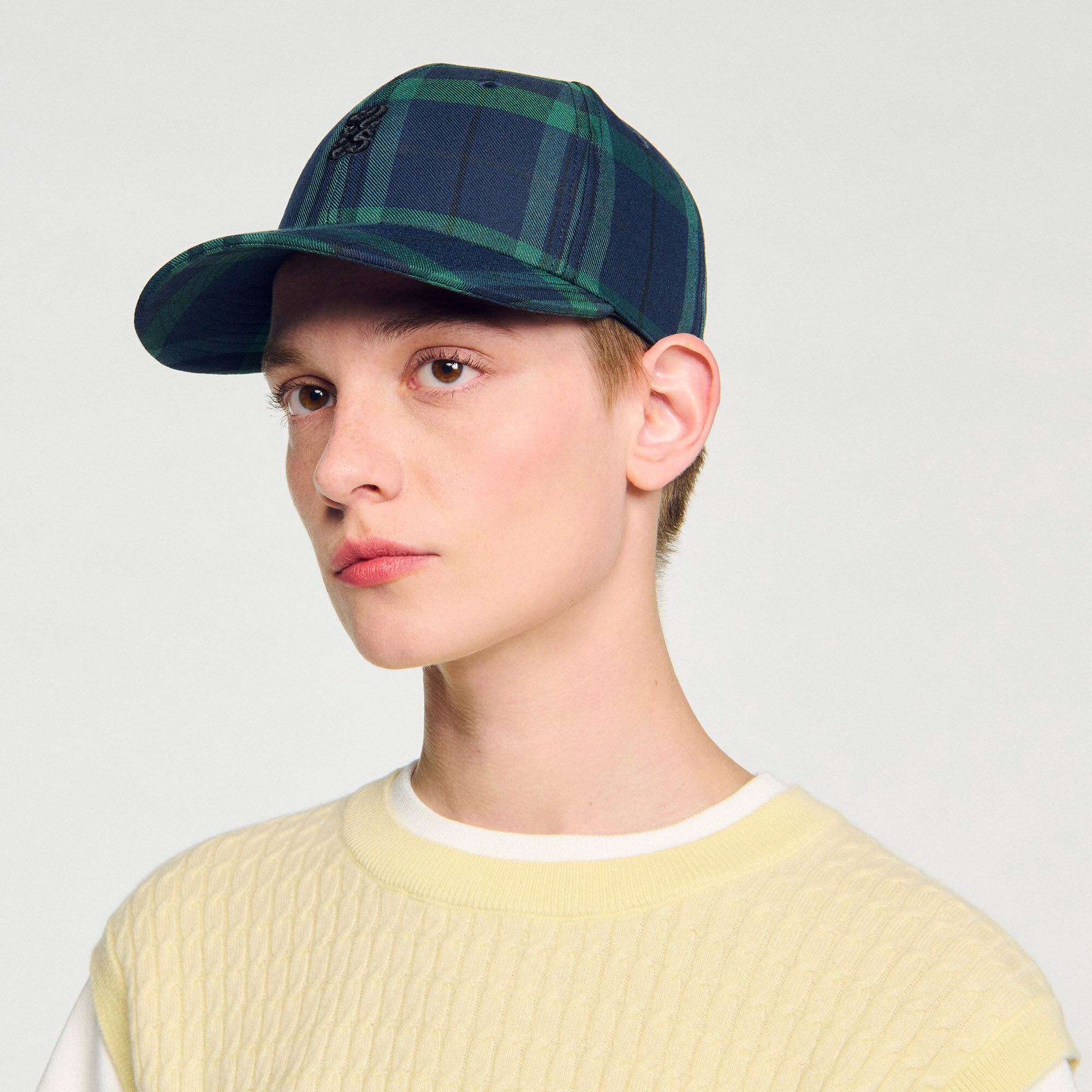 Casquette à carreaux