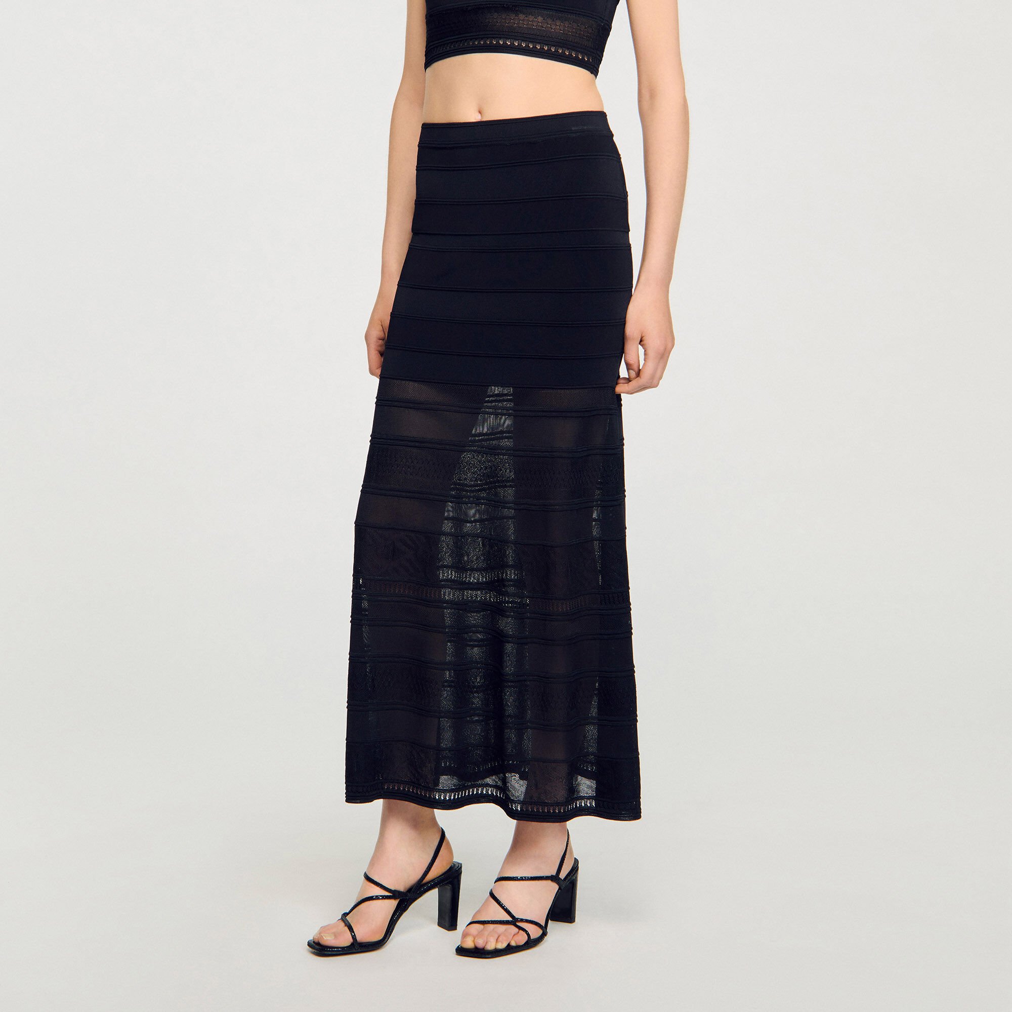 Rock mit originellem Strickmuster