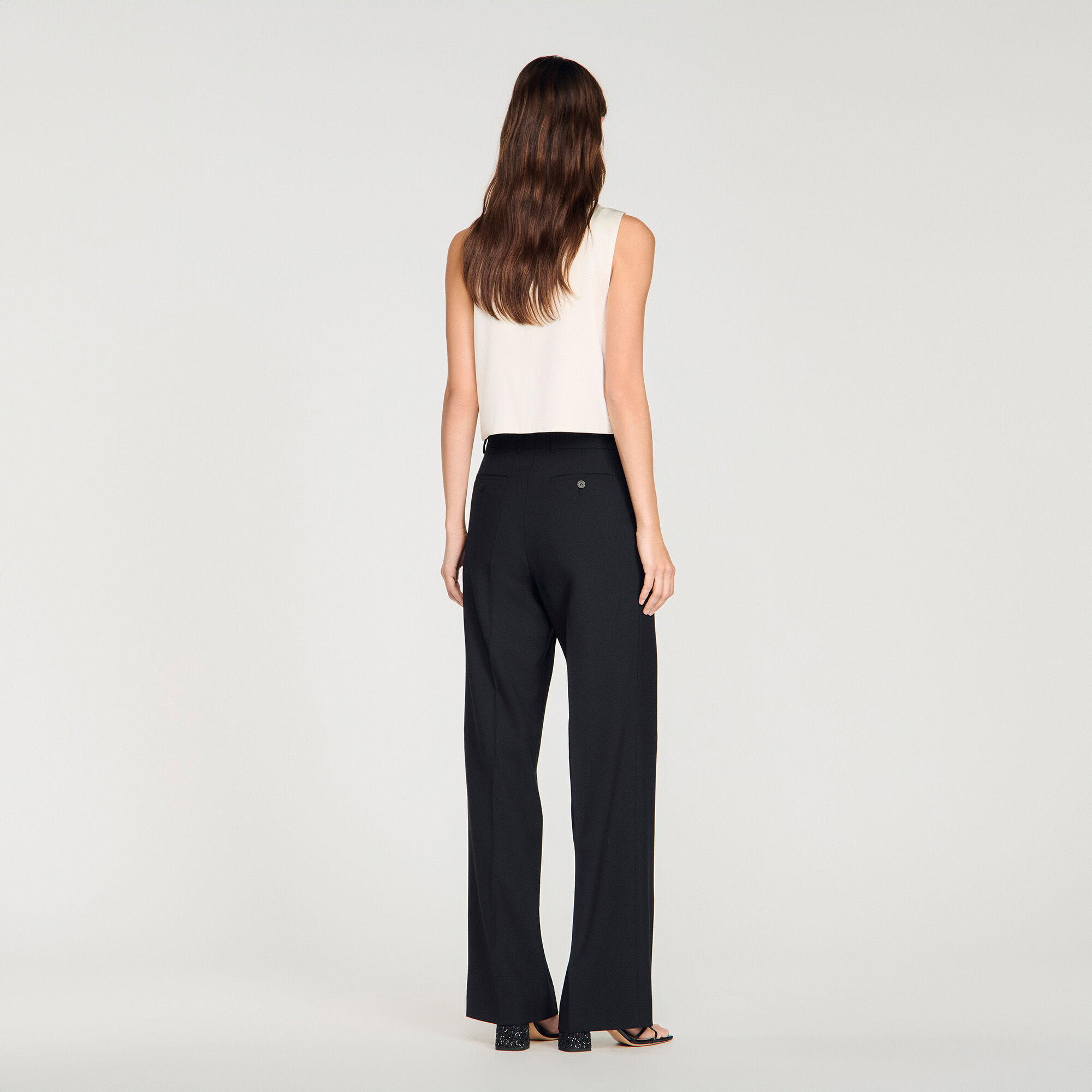 Pressed-crease suit trousers