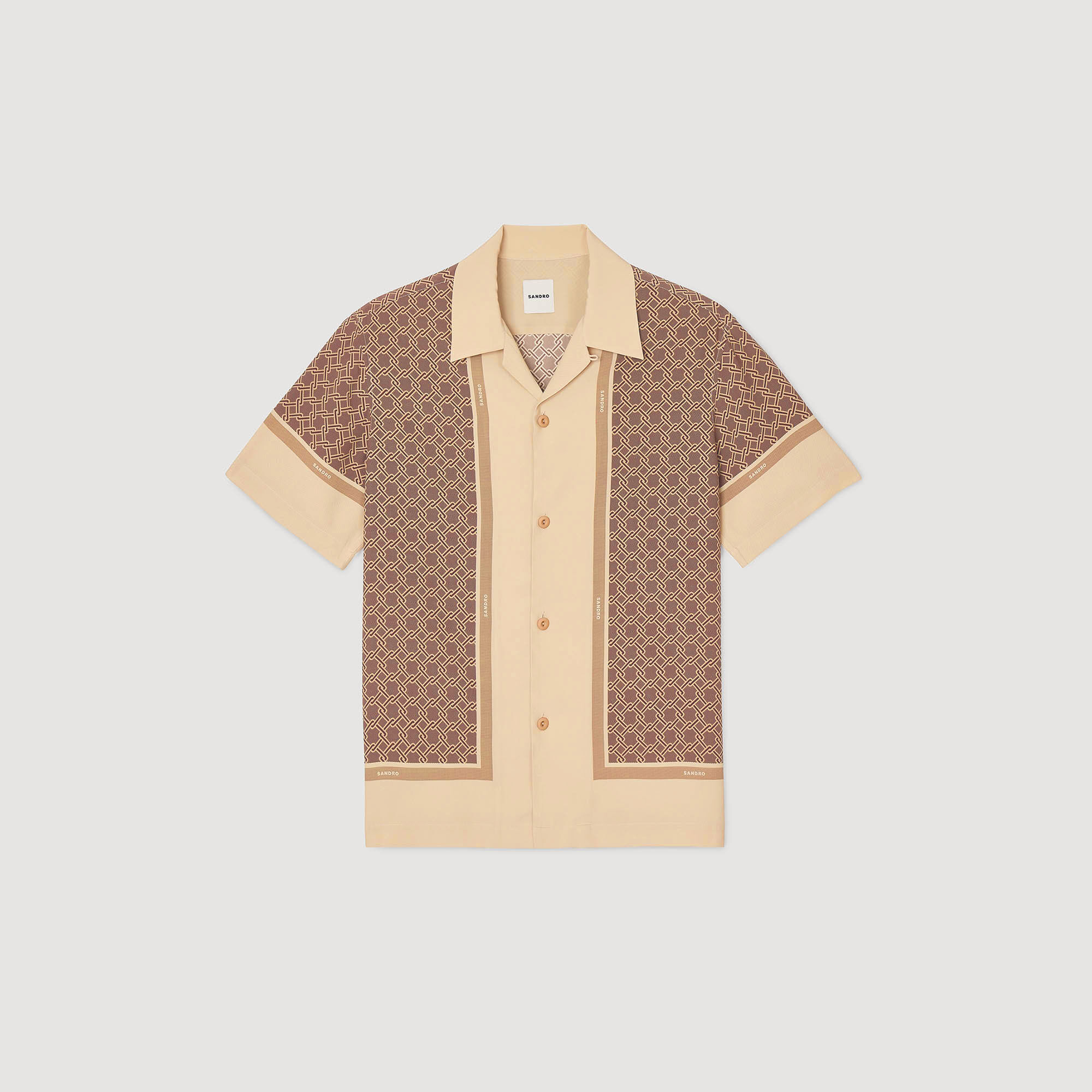 Short-sleeved patterned shirt