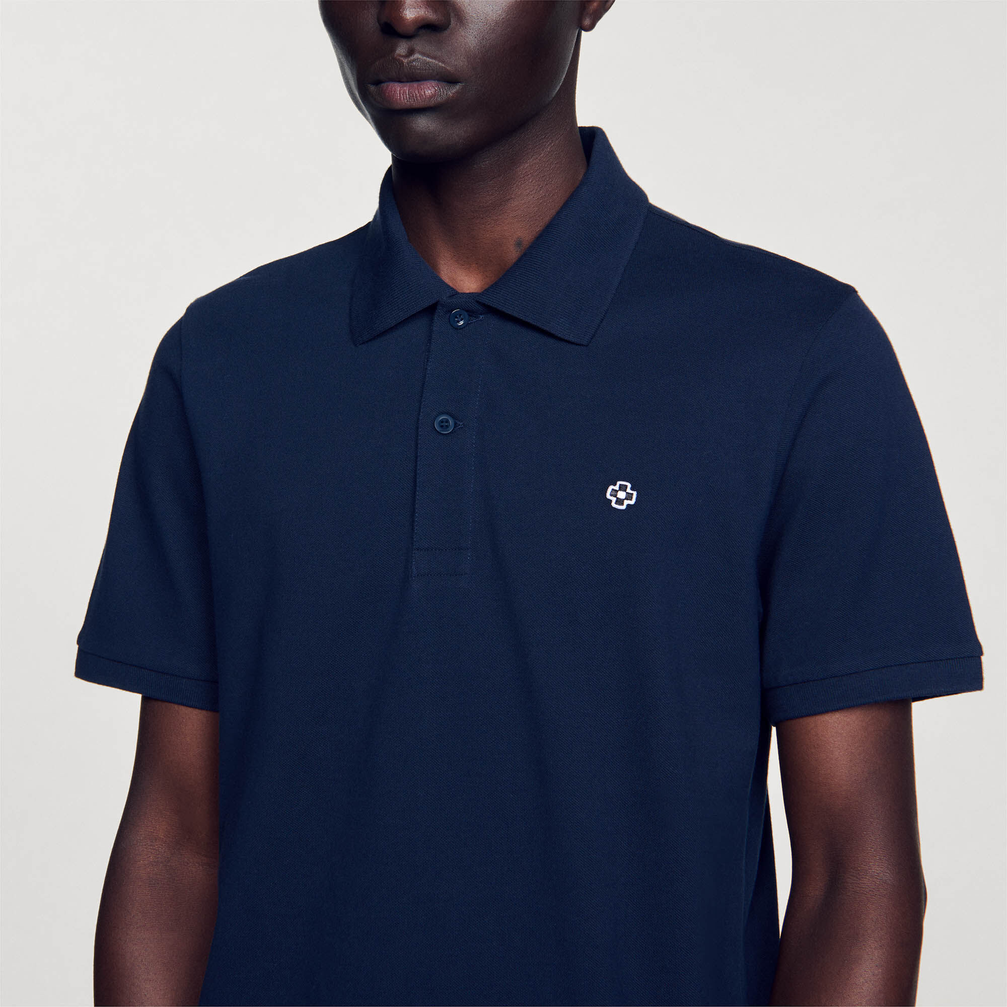 Polo shirt with Square Cross patch