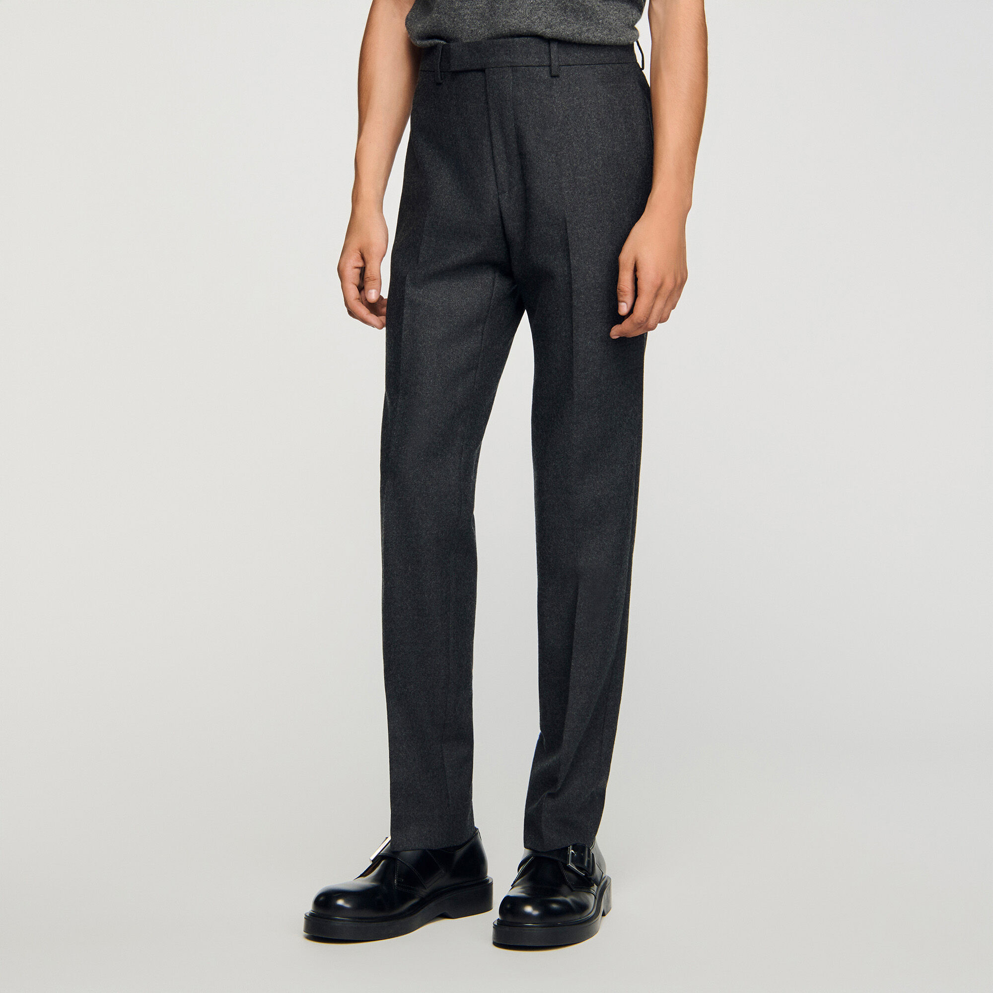 Wool suit trousers