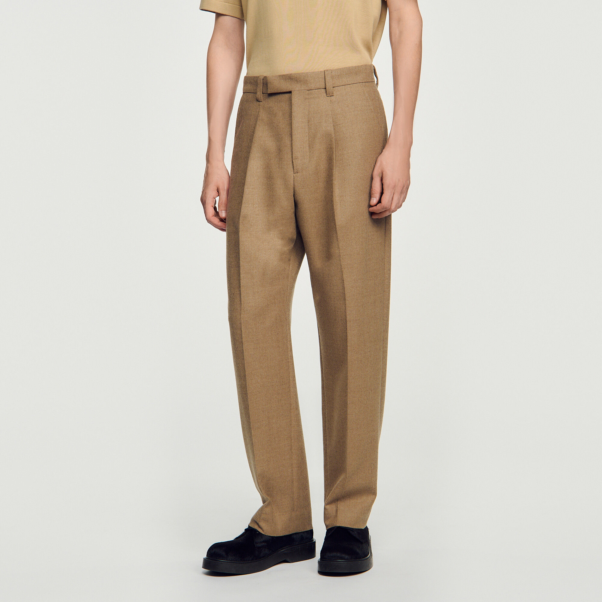 Pantalon de costume large en laine - Homme | Sandro