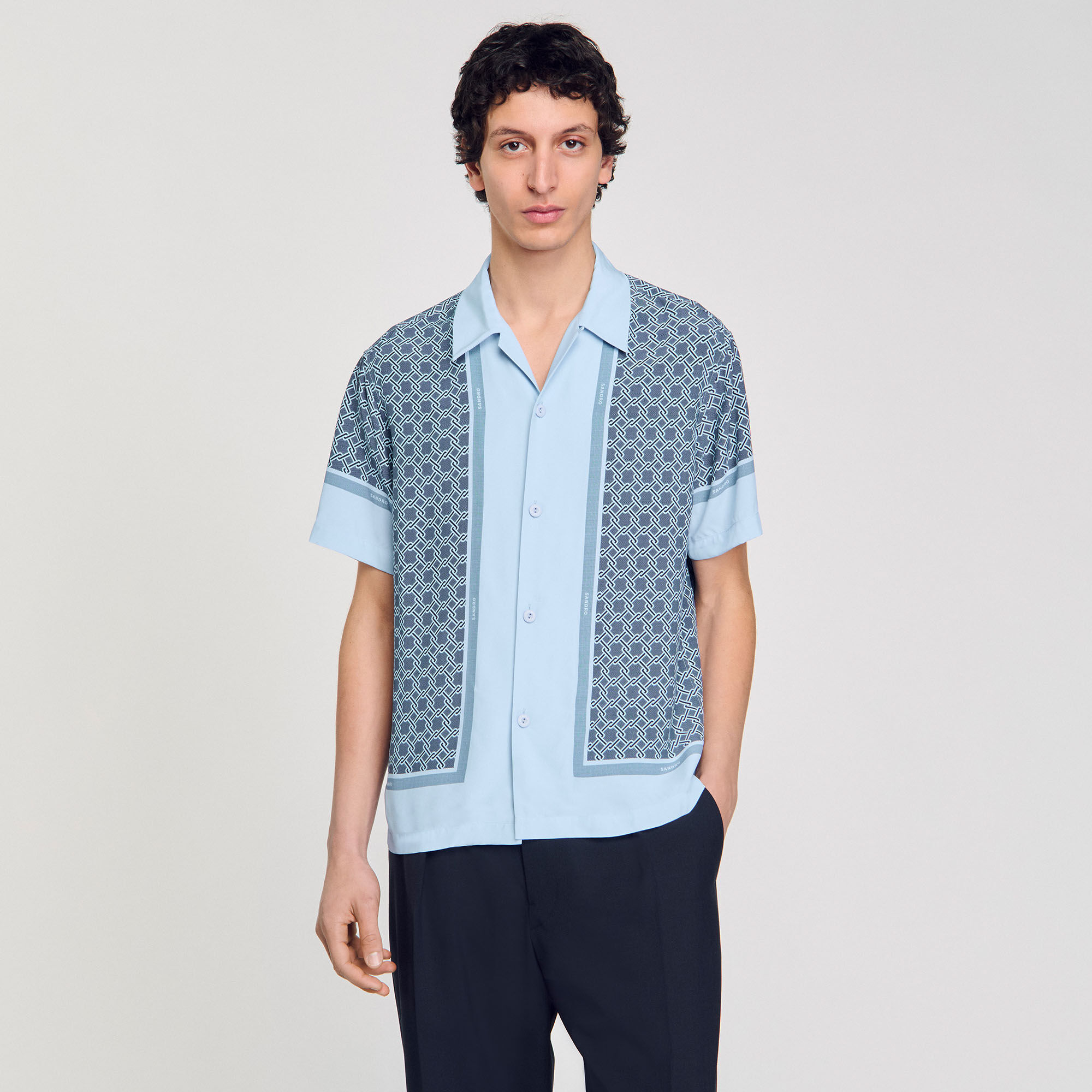 Chemise imprimée à manches courtes