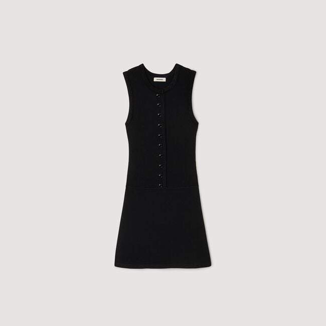 Robe courte maille côtelée