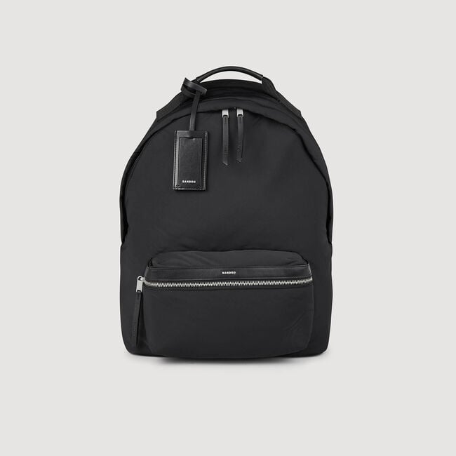 Canvas and leather backpack
