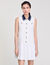 Robe courte à col contrasté