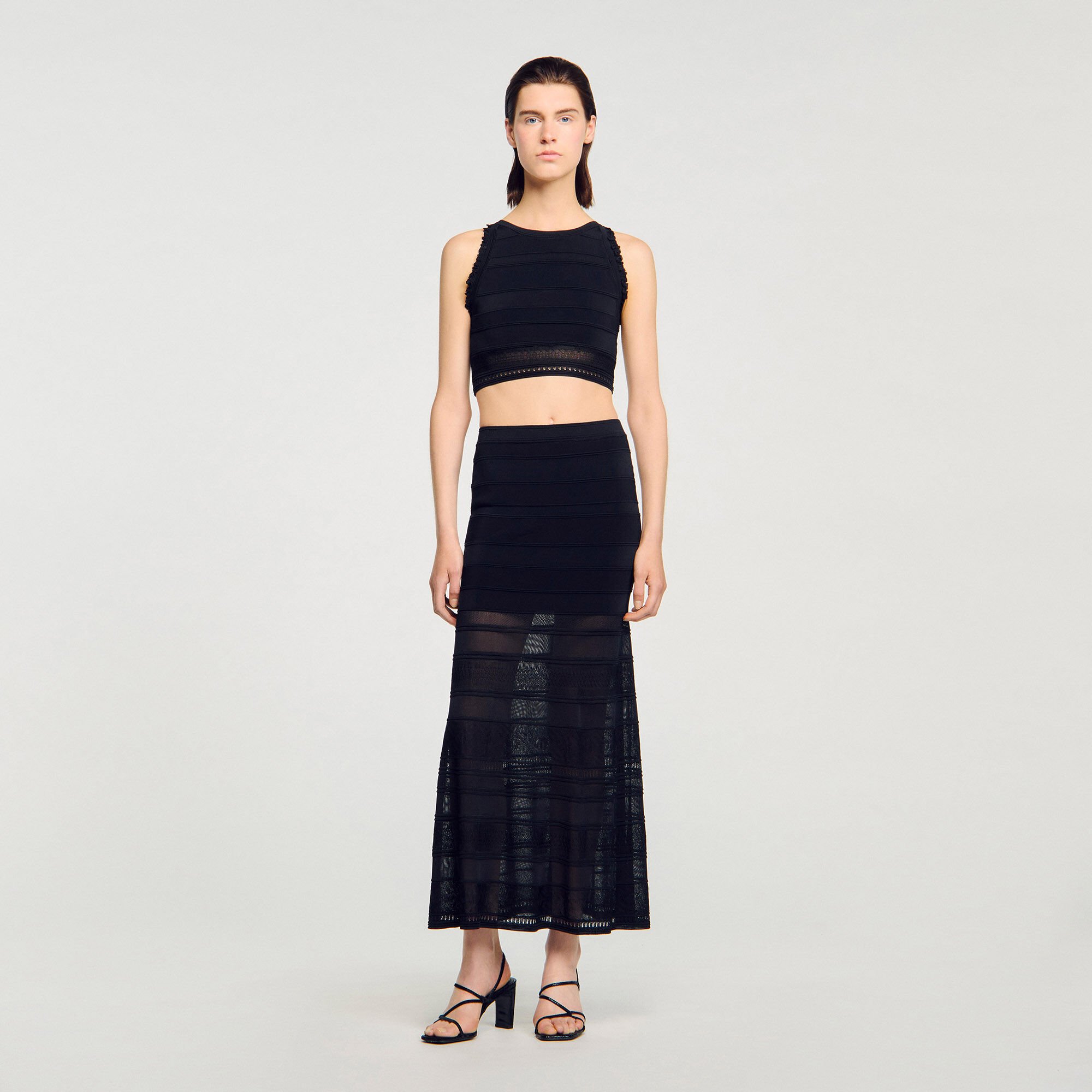 Rock mit originellem Strickmuster