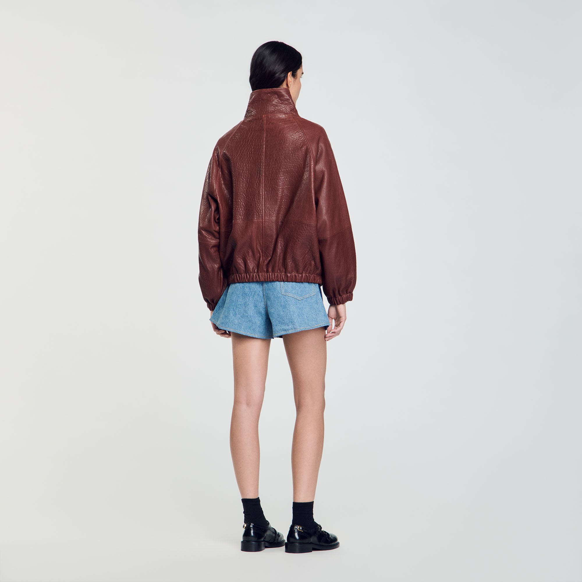 Oversize-Lederblouson