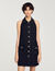 Robe courte à col claudine