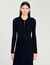 Langes Strickkleid in Velours-Optik