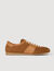 Leather and suede low-top trainers