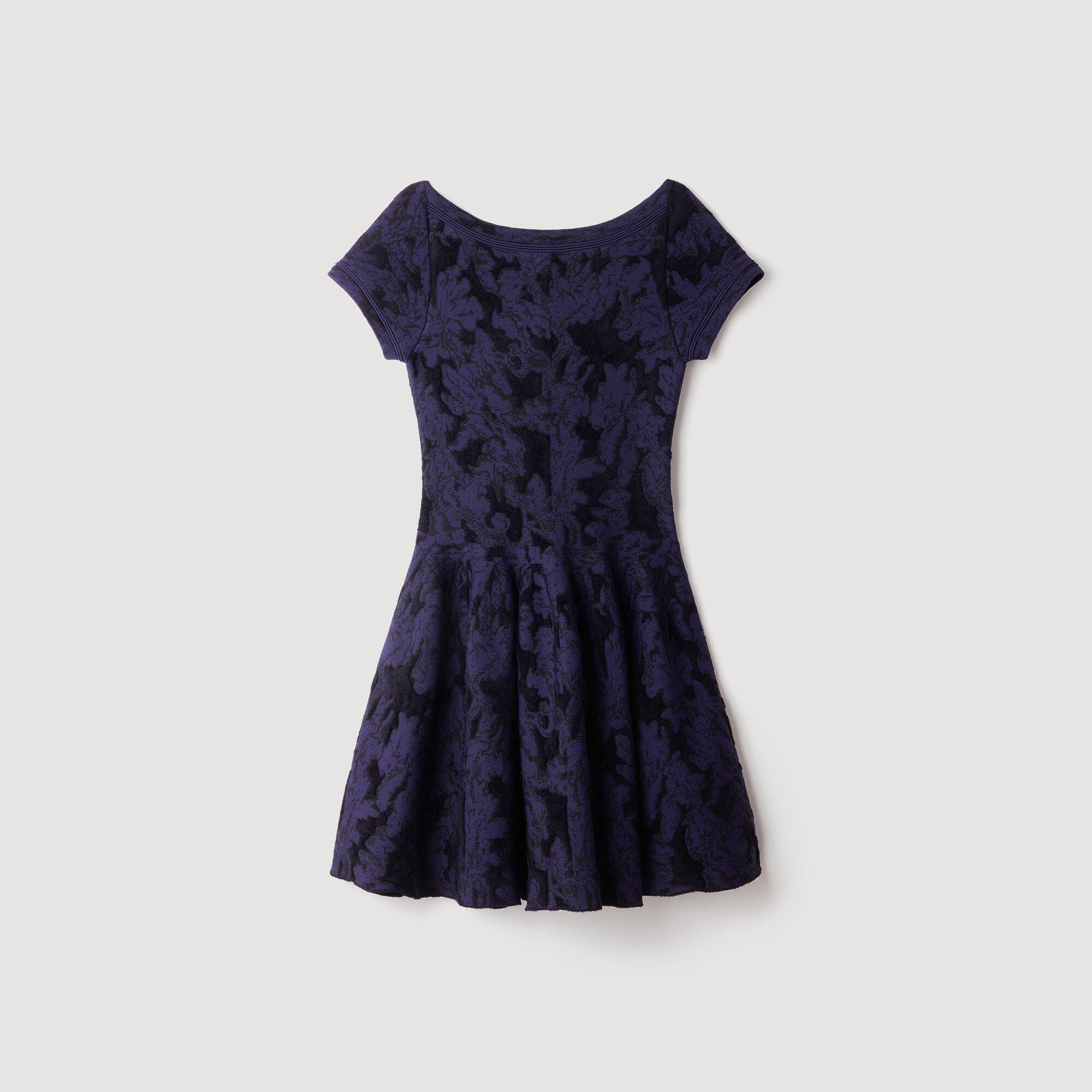 Strickkleid mit Blumen-Jacquard - Damen | Sandro