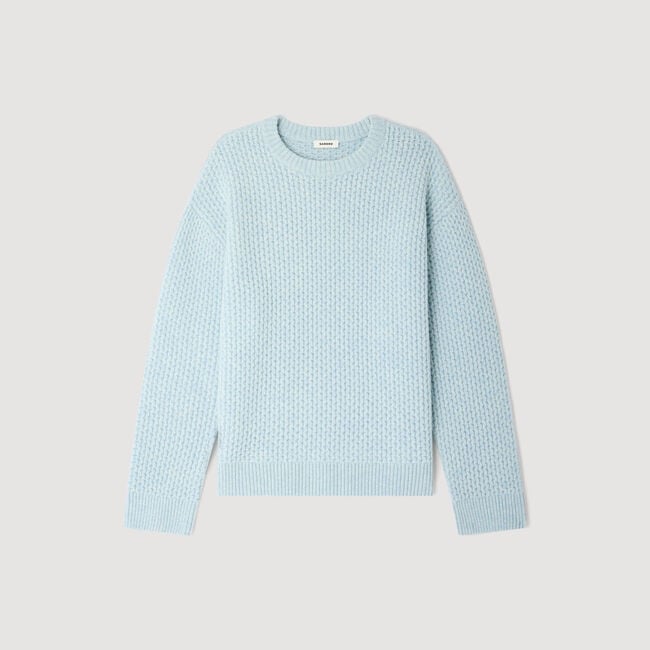 Pull laine point nid d'abeille