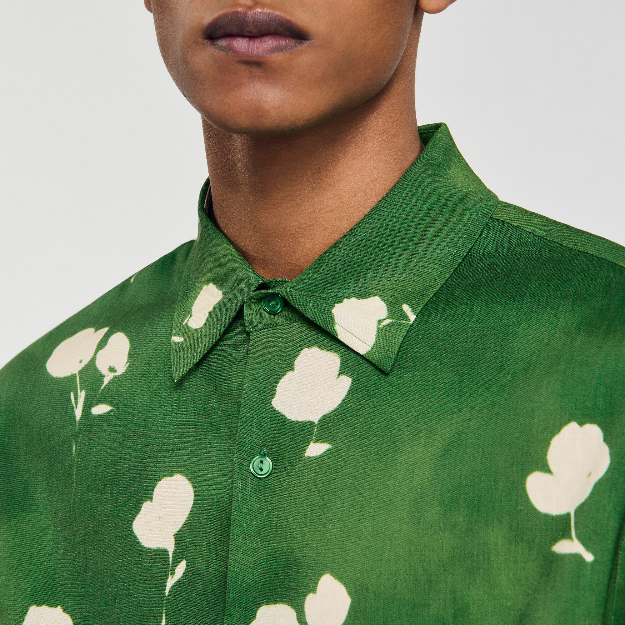 Chemise à imprimé fleur