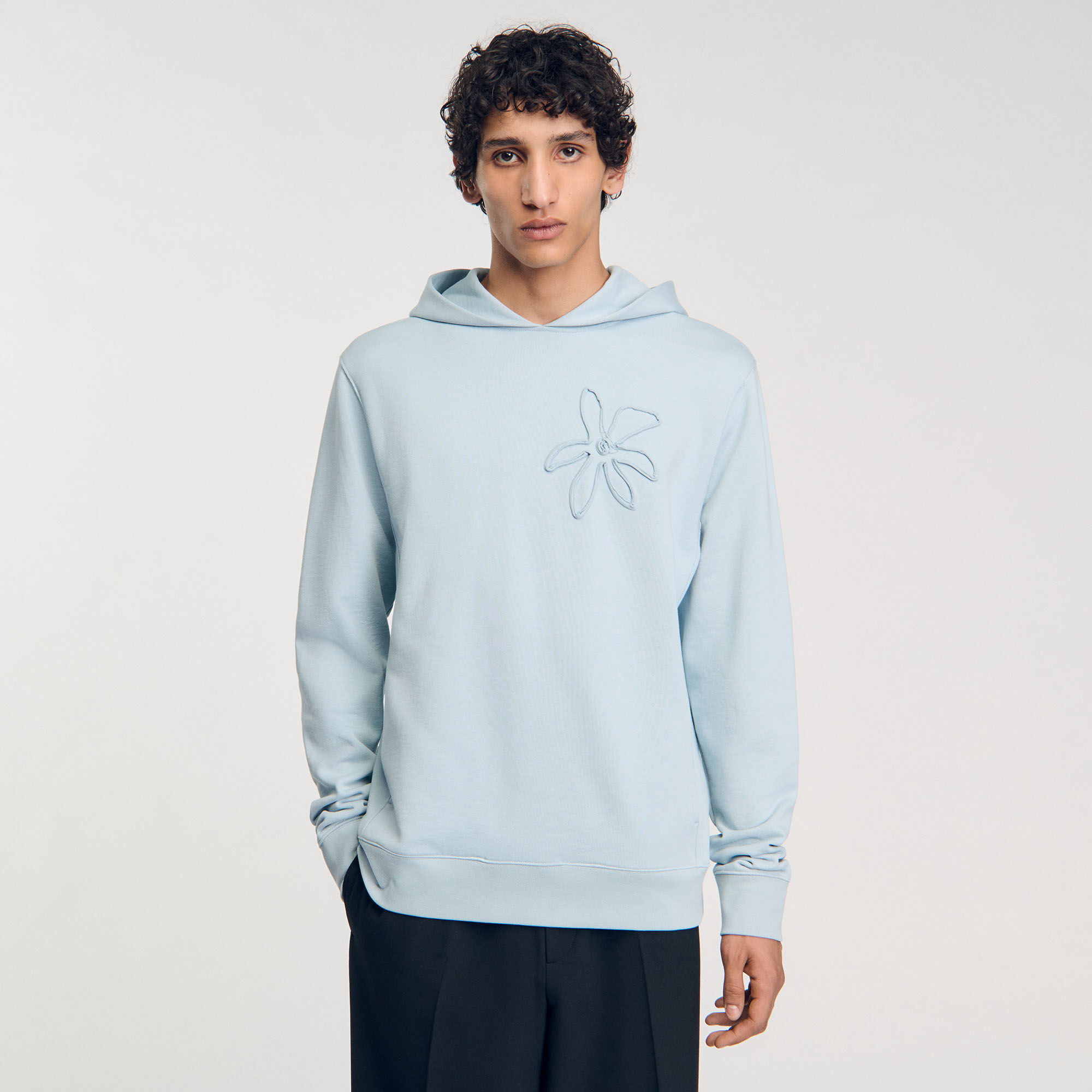 Hoodie mit Kapuze und Blumenmuster
