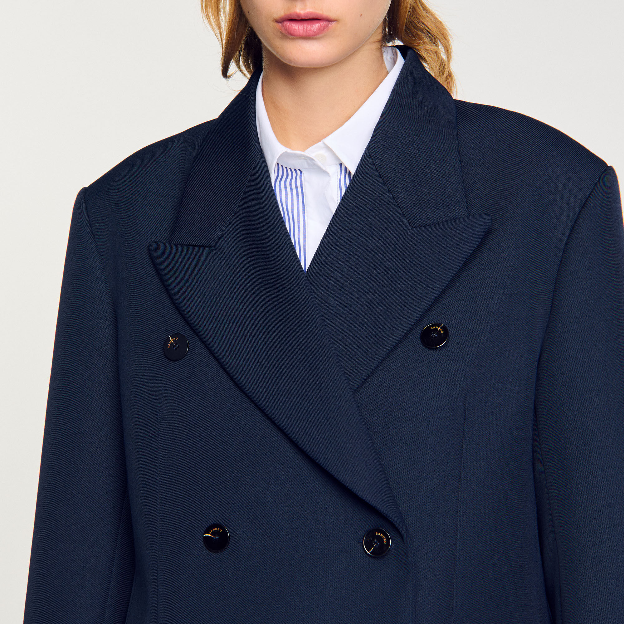Wool blend suit jacket