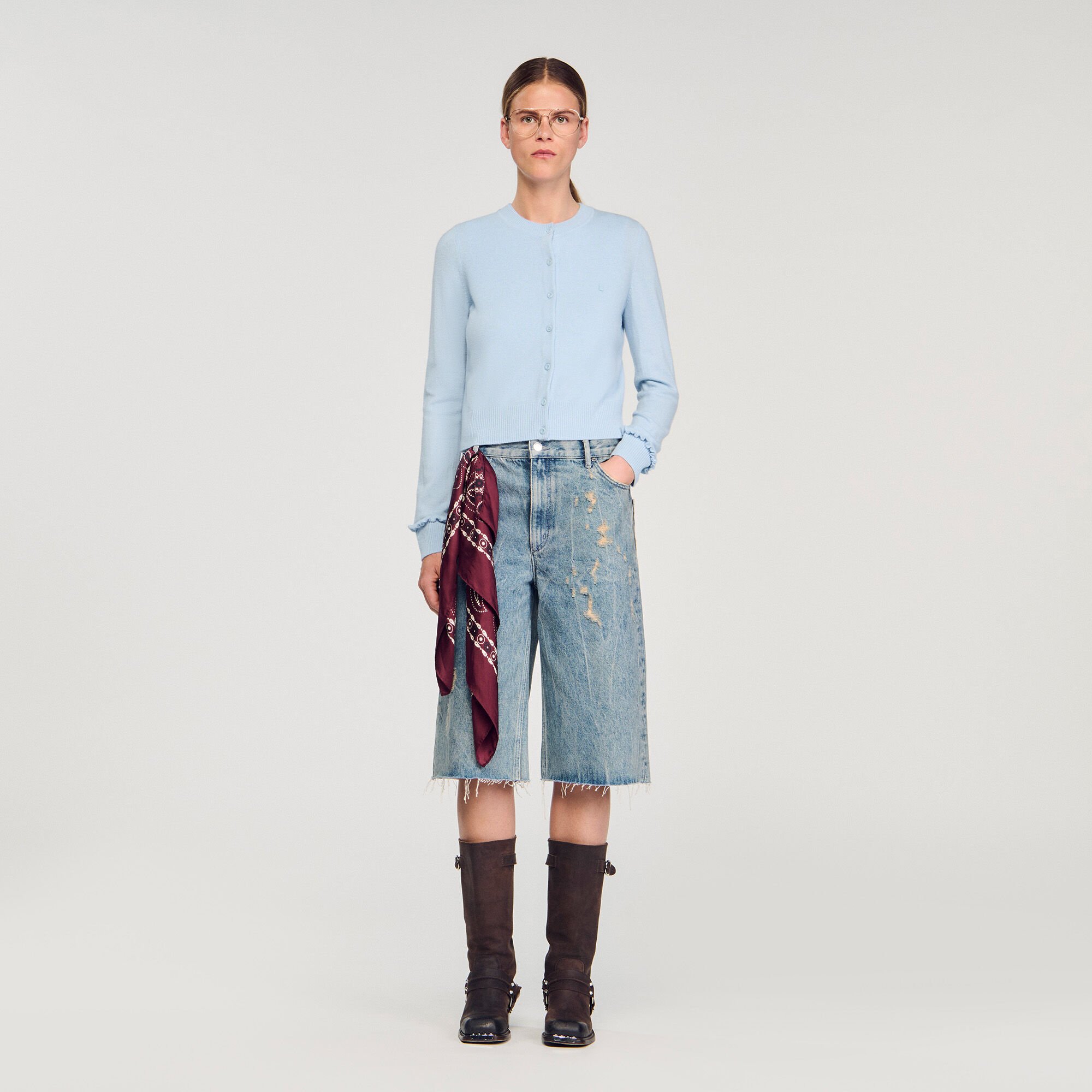 Cardigan à volant 