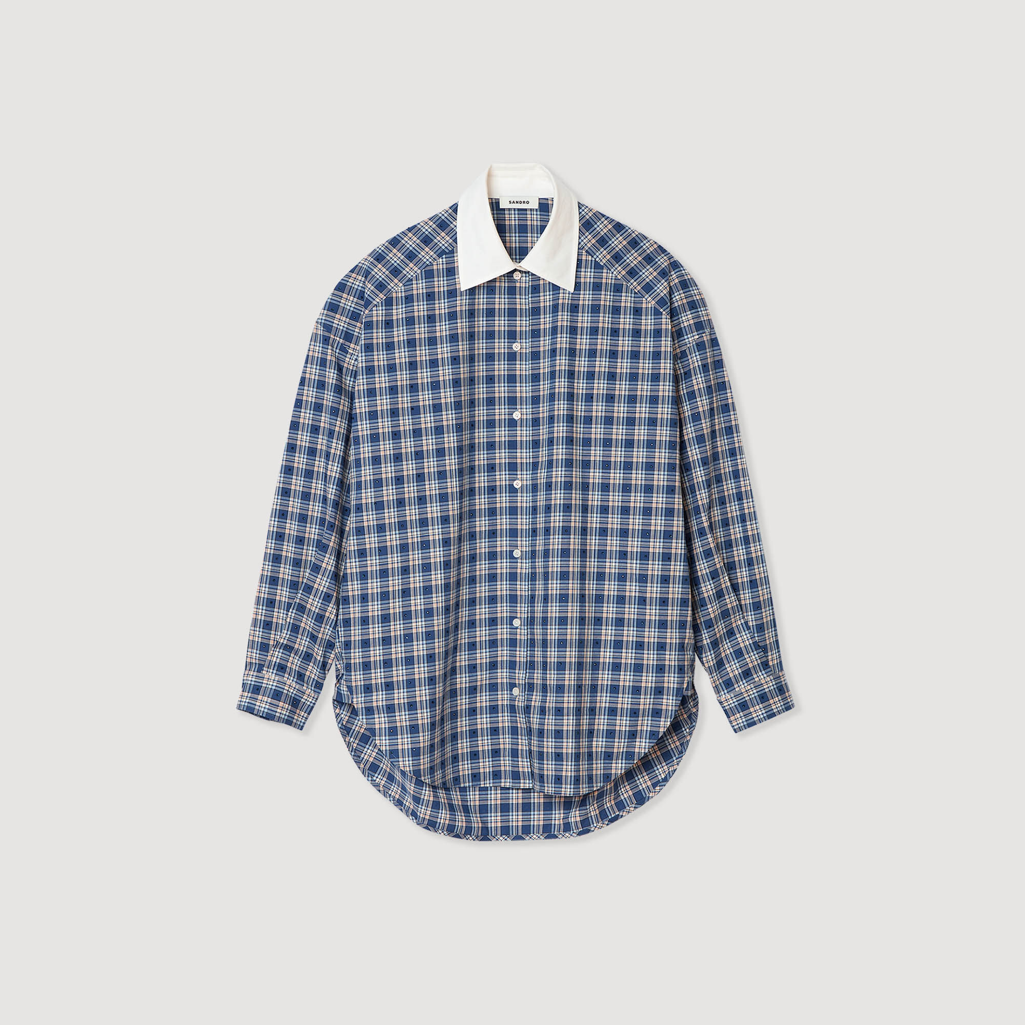 Chemise à carreaux strassée