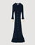 Two-tone knit maxi dress