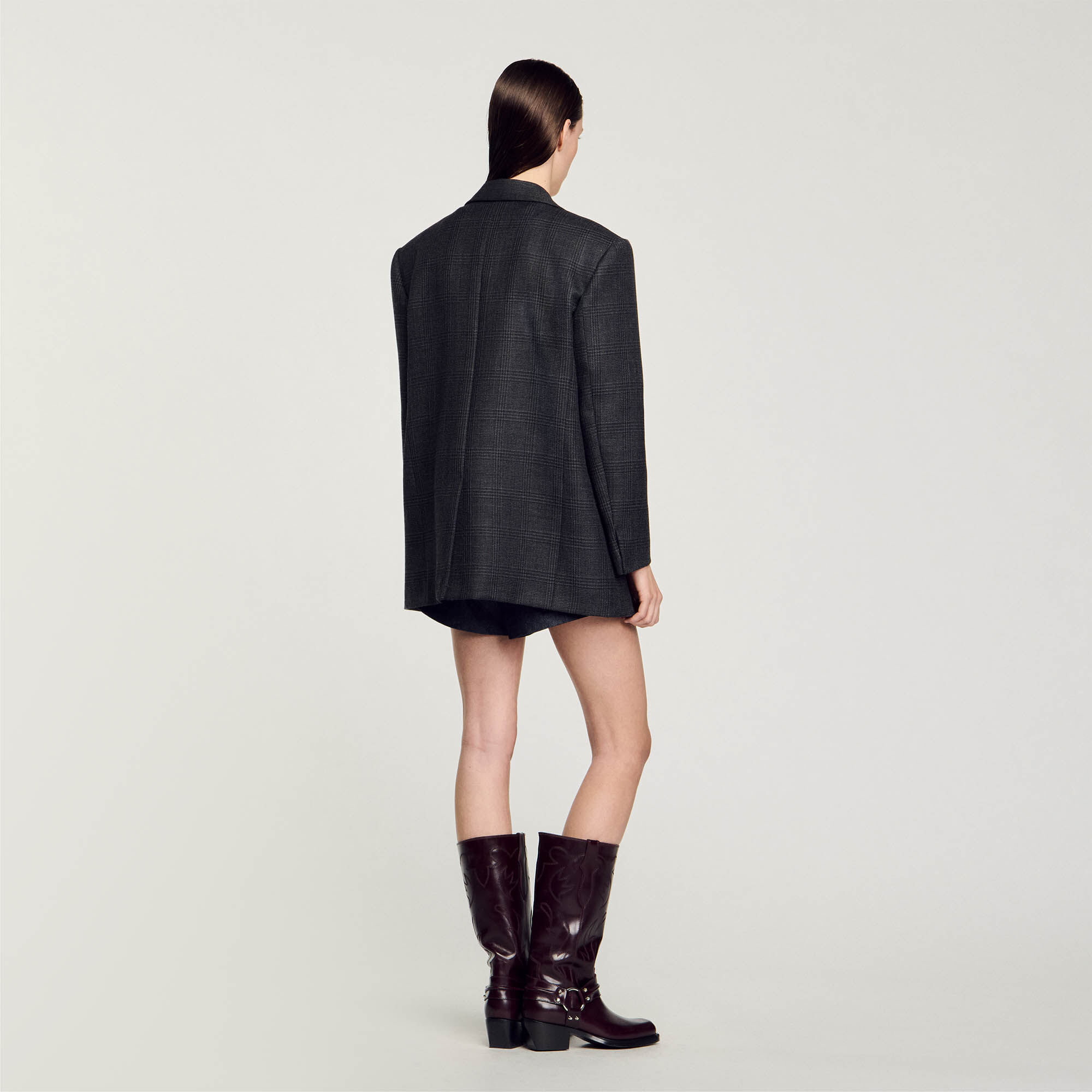 Checked suit jacket