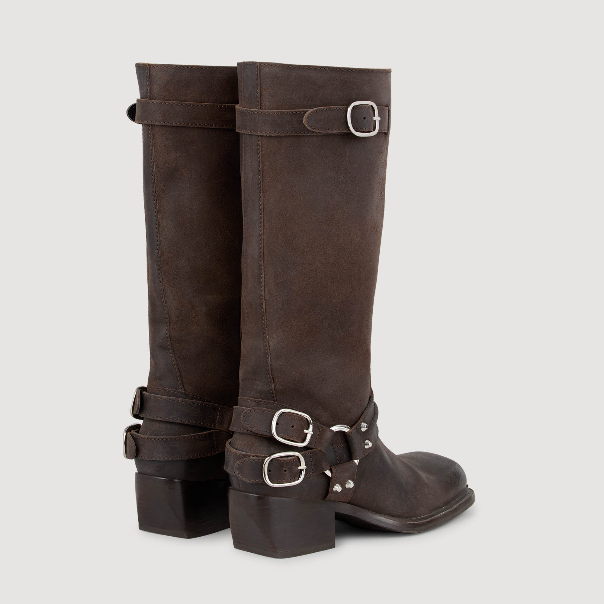 Lederstiefel mit Schnallen