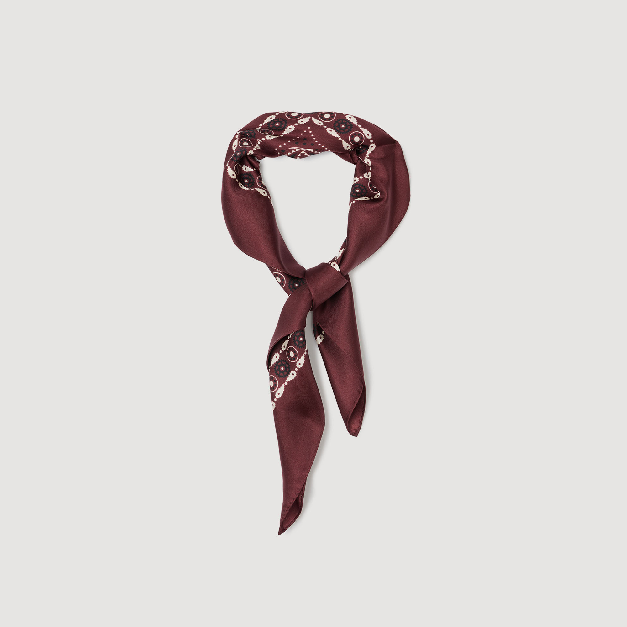 Seidenhalstuch mit Bandana-Print