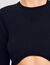 Kurzes T-Shirt mit Stickerei