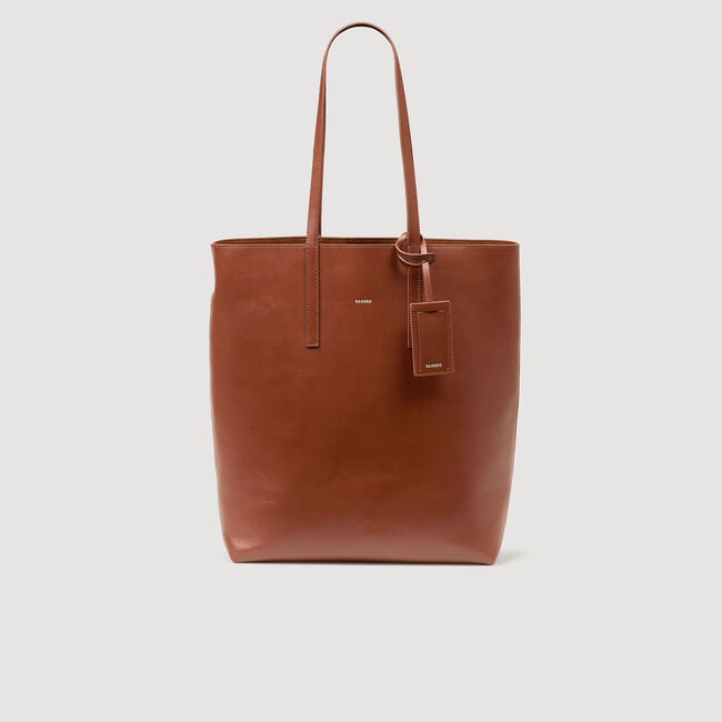 Leather shopping bag