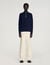 Wool jumper with zip collar
