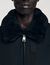 Wool aviator jacket with shearling