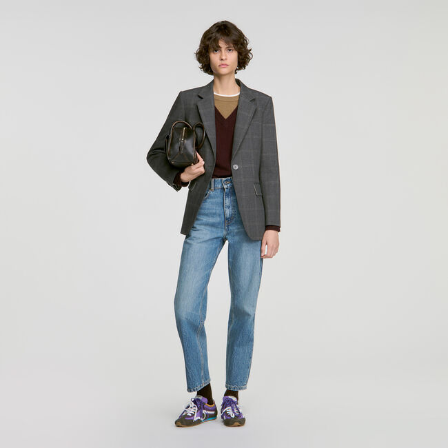 Check tailored jacket