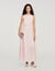 Langes Kleid mit Blumenjacquard