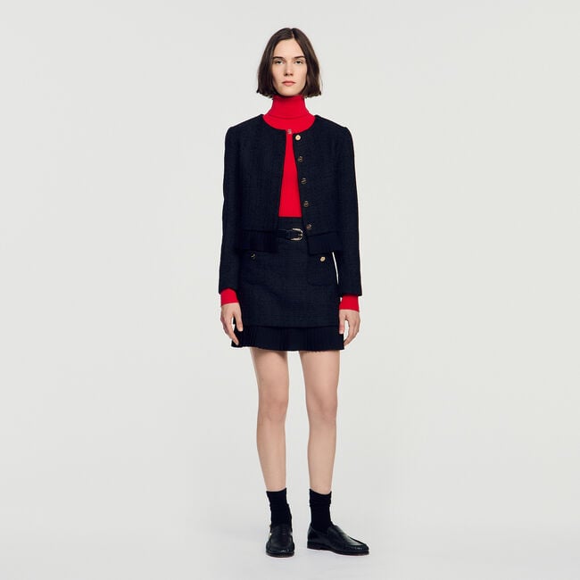 Jupe en tweed 2 en 1 - Femme | Sandro