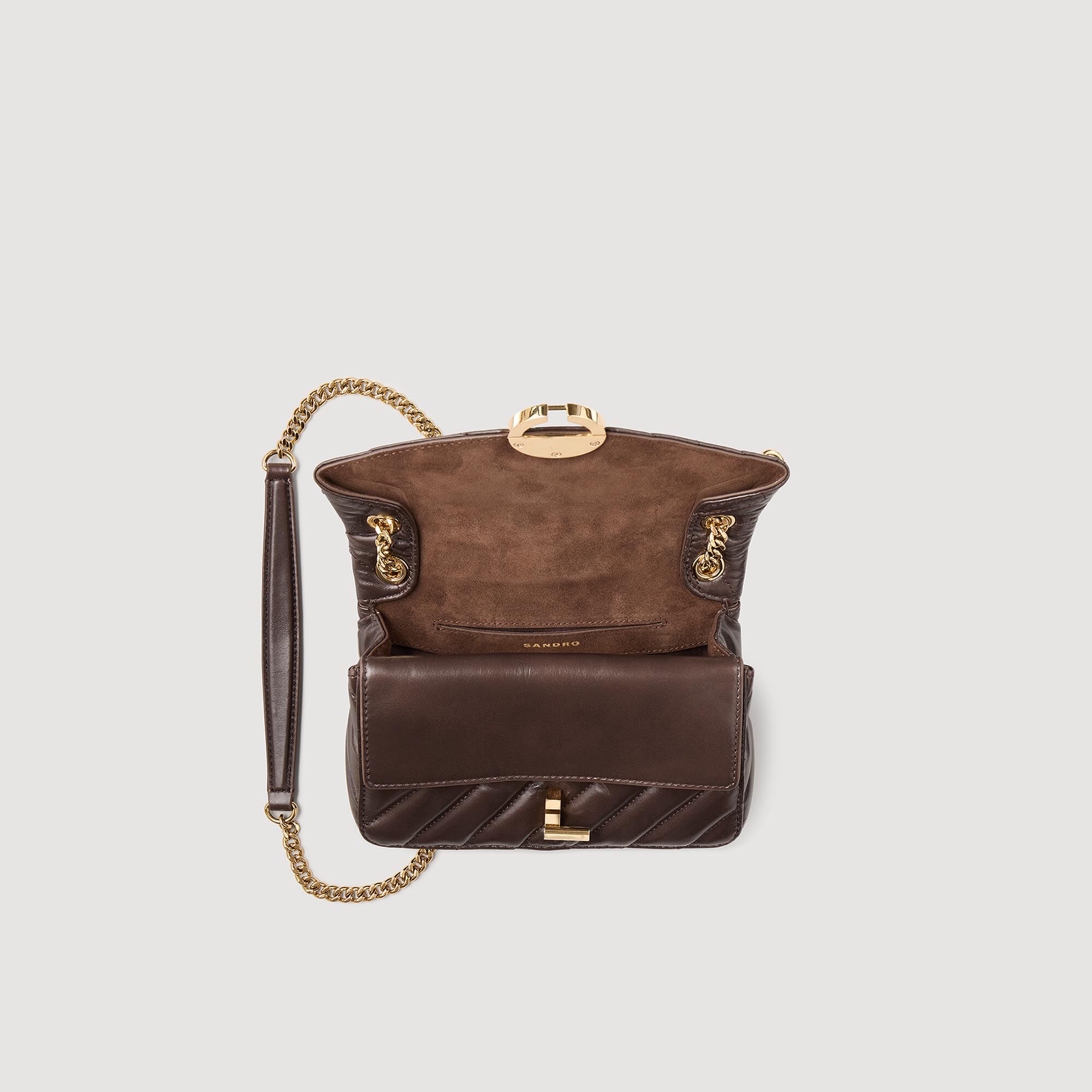 Yza small plain leather bag